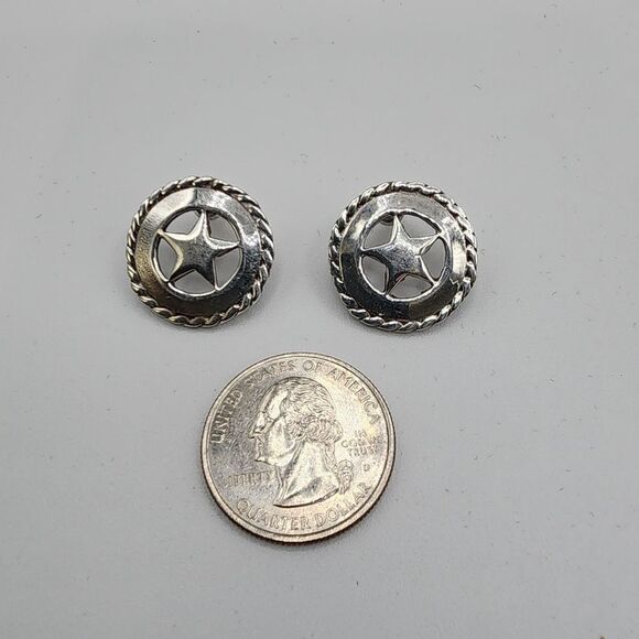 Sterling silver Star earrings - Picture 2 of 3